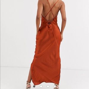 Orange maxi slip
